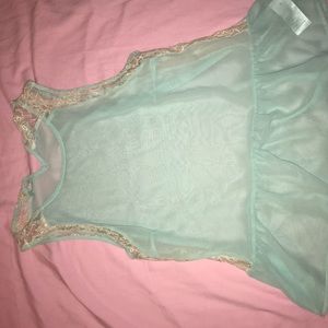 Lace & sheer tank blouse